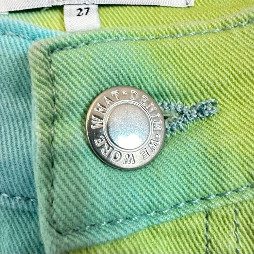 NWT WeWoreWhat flare bell short stretch twill denim tie dye women 27 - Picture 10 of 14